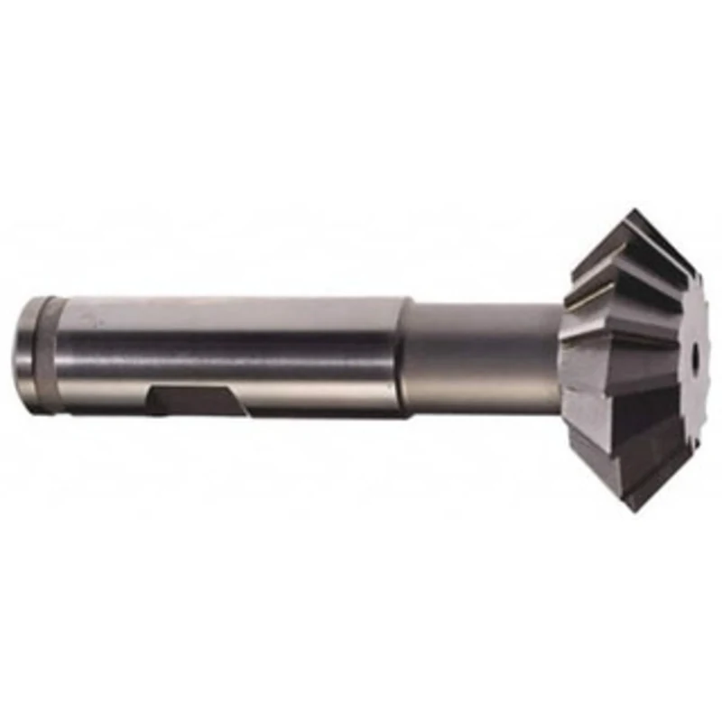 KEO 1-1/2 1-1/2 Cut Diam, 9/16 Cut Width, 5/8 Shank, High Speed Steel Double-Angle Cutter Uncoated, 14 Teeth, 3-7/16 ...